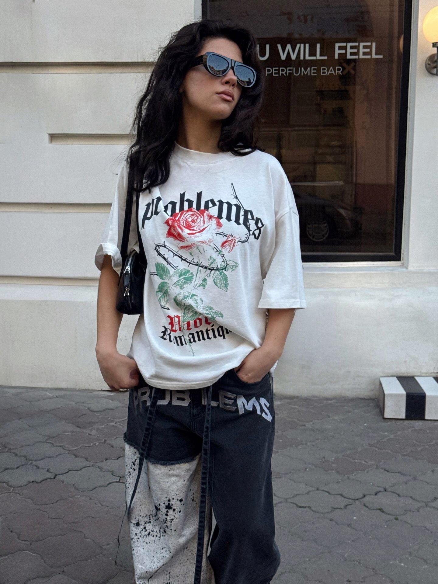 White &ldquo;Rose&rdquo; T-Shirt