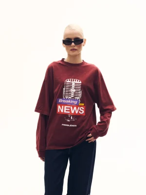 Лонгслів Breaking News жіночий 4