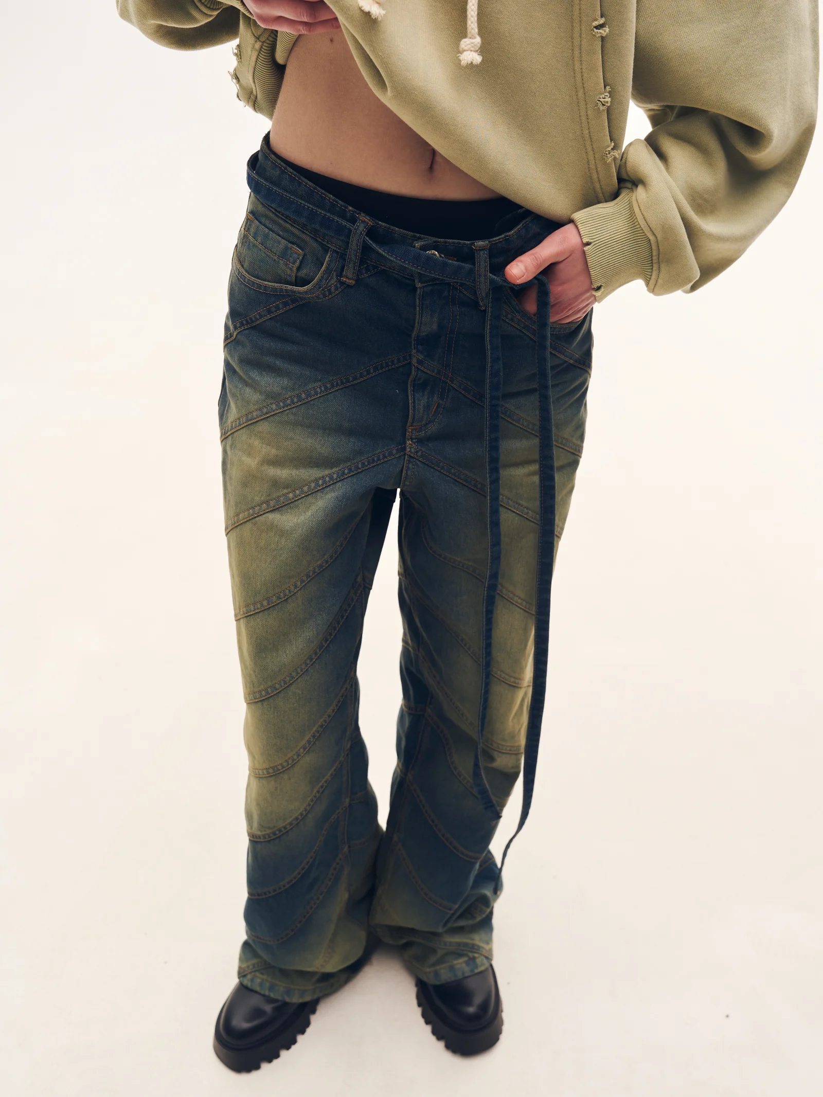 Джинси Problemes Olive Blue 5
