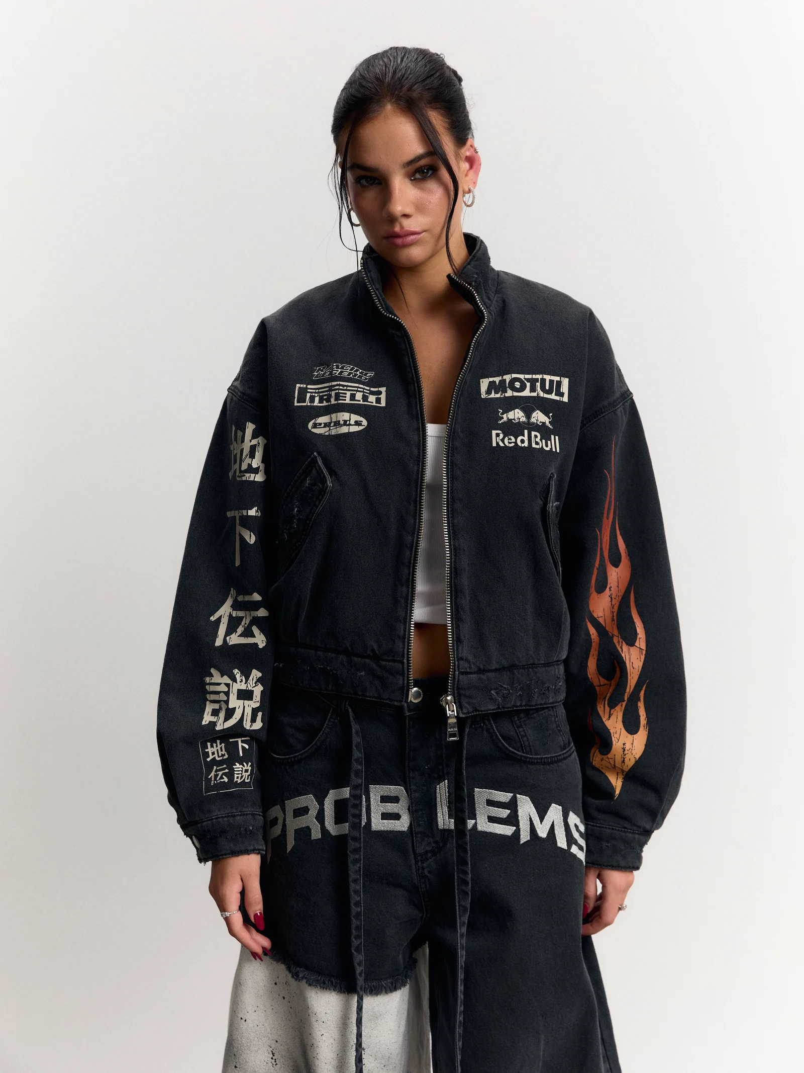 Куртка джинс Problemes Black жіноча 4