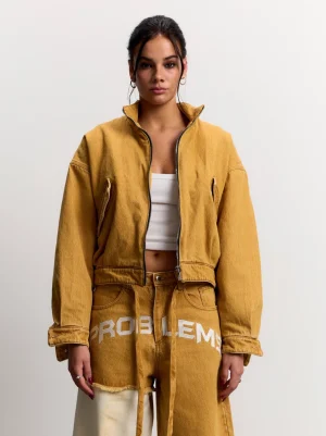 Куртка Problemes Oversized Denim Mustard 2