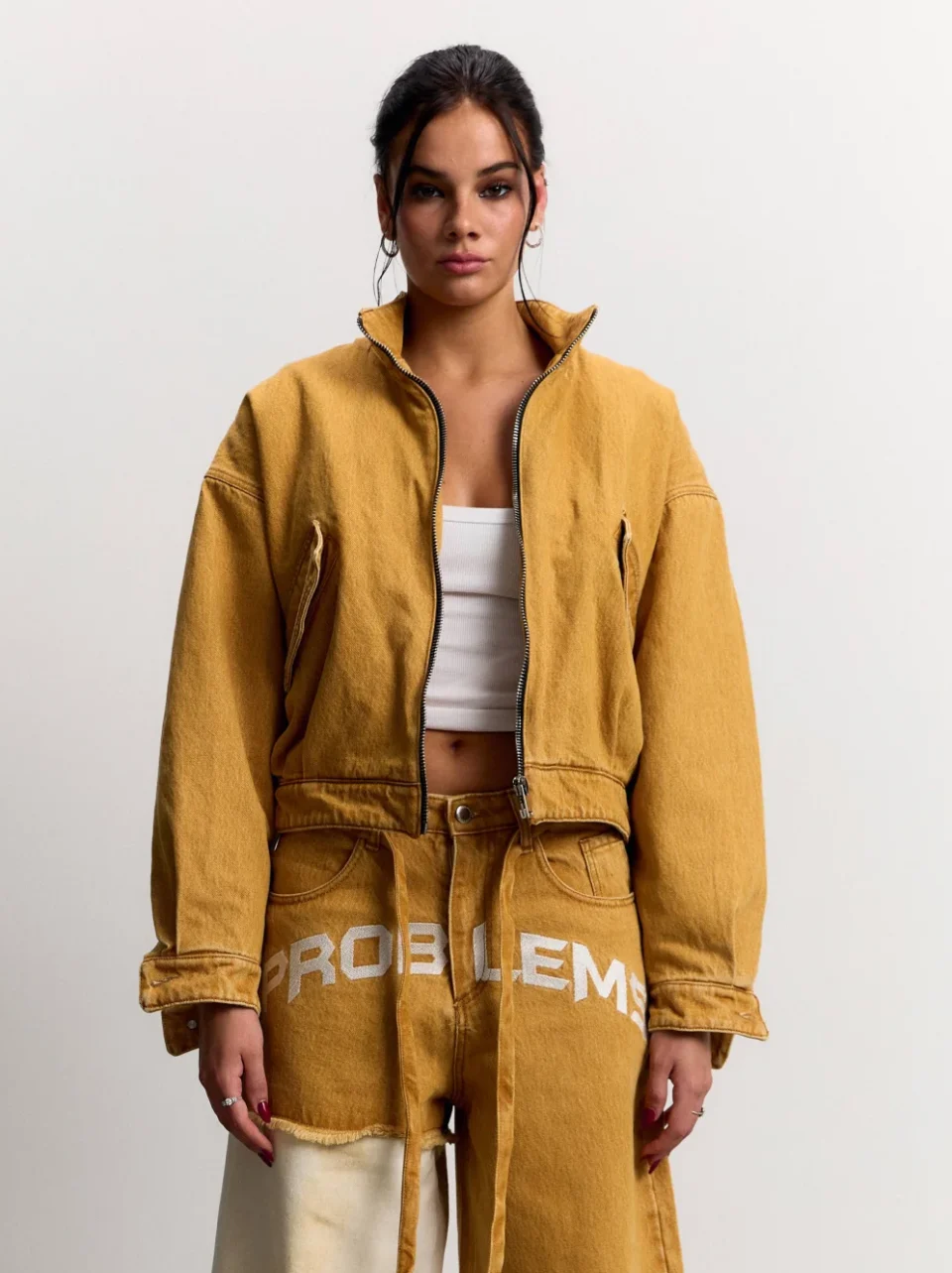 Куртка Problemes Oversized Denim Mustard 2